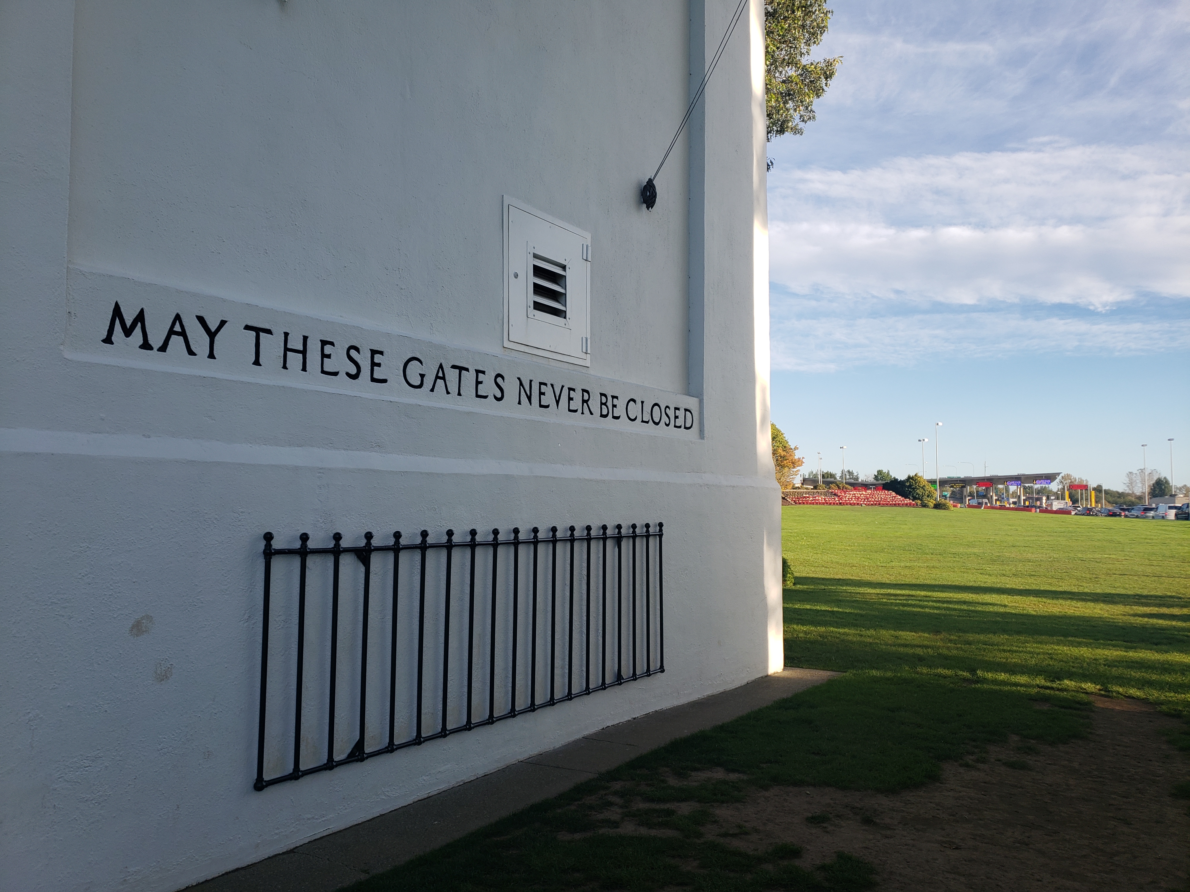 Peace arch située sur la ligne de frontière